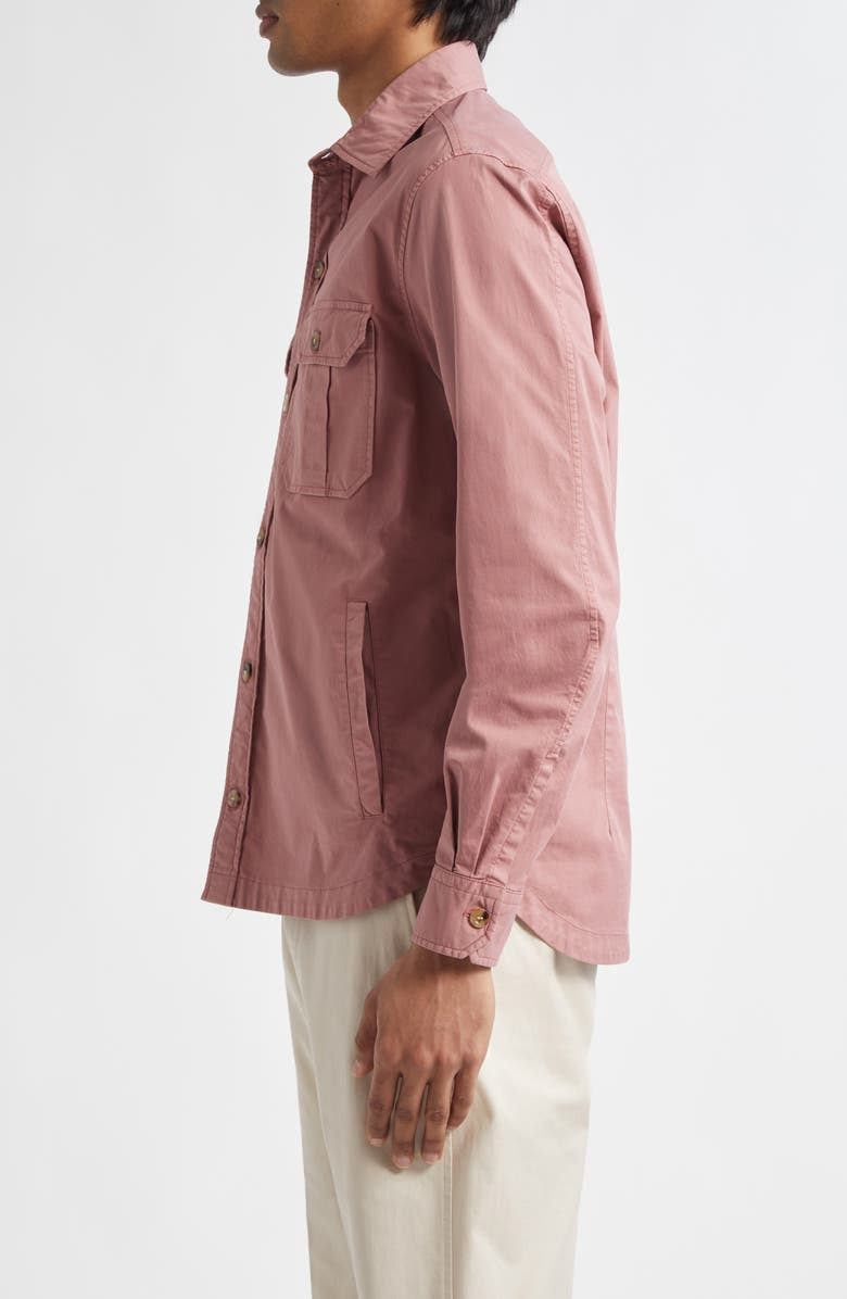 Boglioli Stretch Cotton Overshirt, Alternate, color, Pink