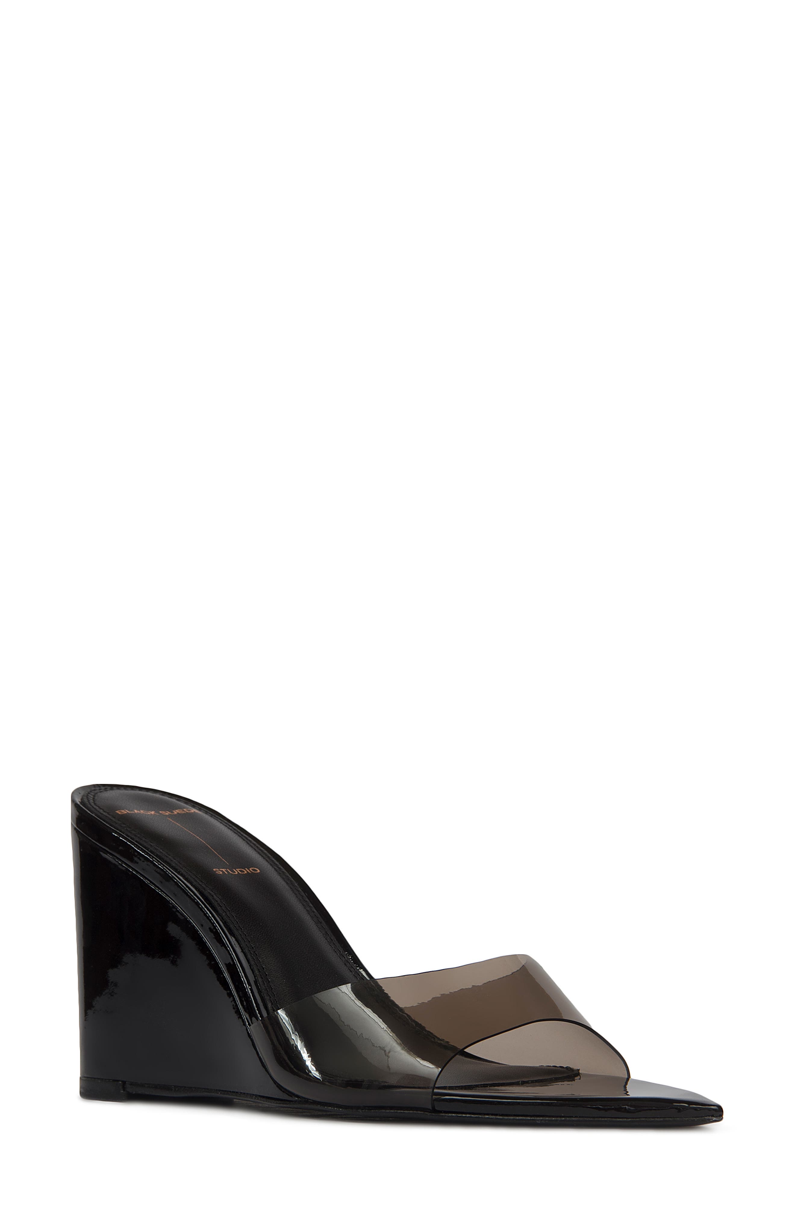 BLACK SUEDE STUDIO Octavia Wedge Sandal, Main, color, 