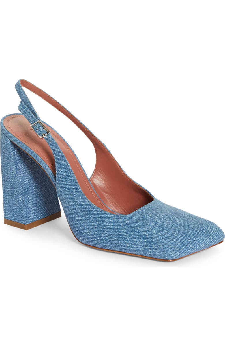 Amina Muaddi Square Toe Slingback Pump, Main, color,