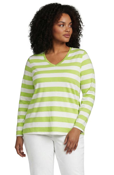 Supima Cotton Long Sleeve V-Neck T-Shirt