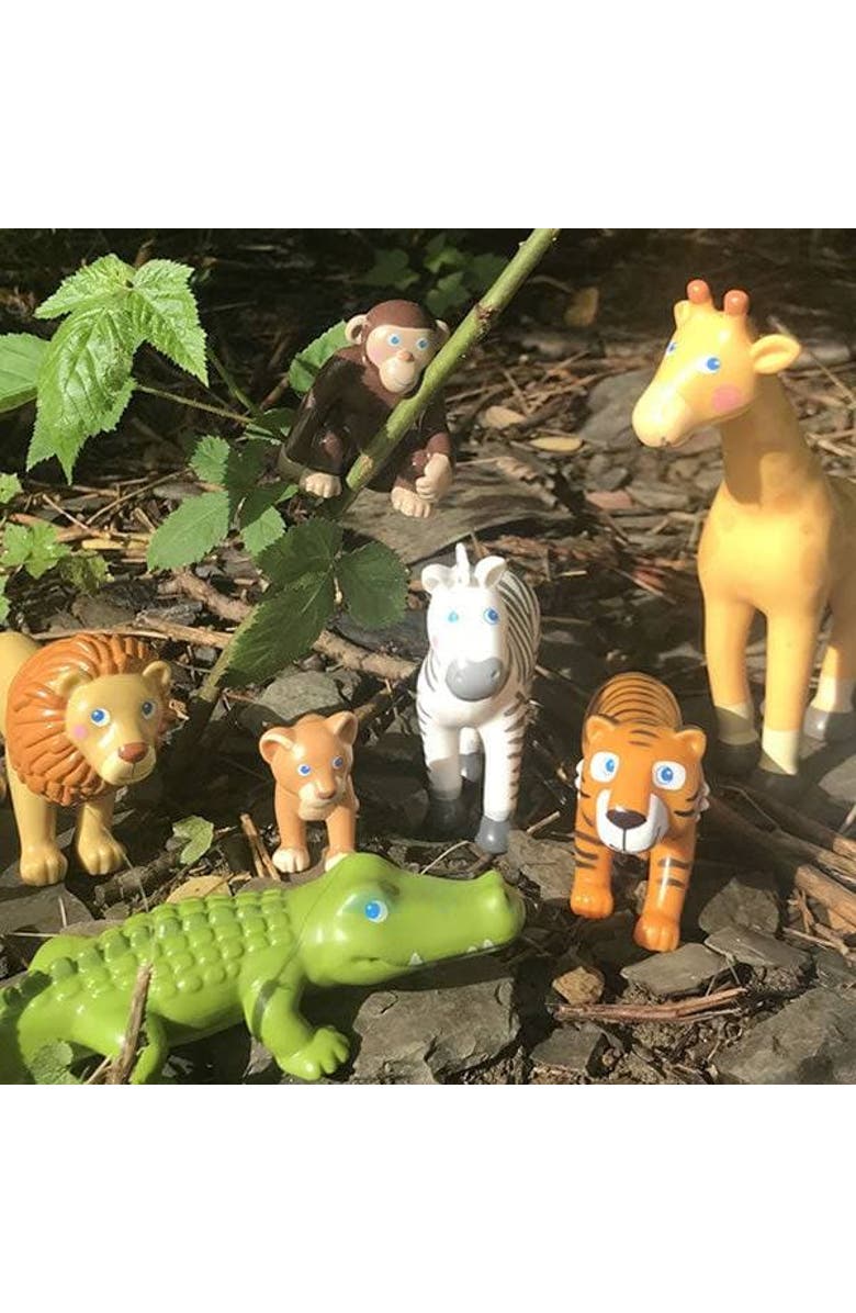 HABA Little Friends Crocodile - 7" Chunky Plastic Zoo Animal Toy Figure, Alternate, color, Multi