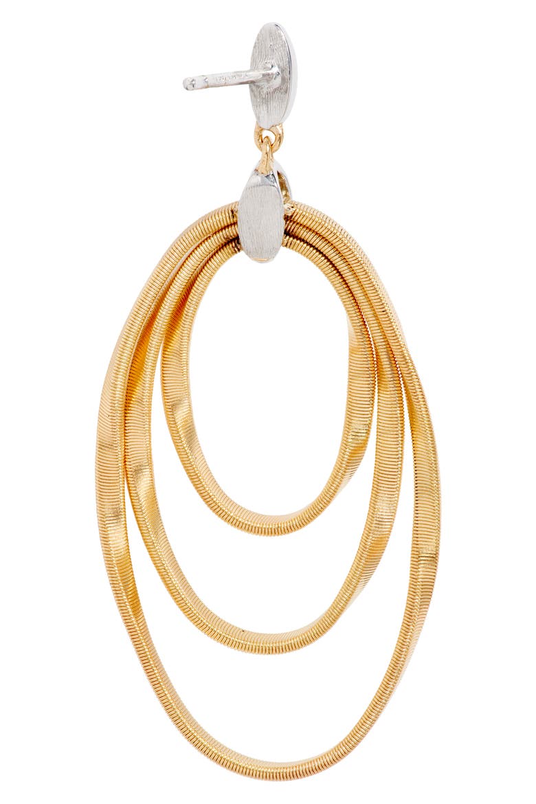 Marrakech Onde 18K Yellow Gold & Diamond Concentric Earrings, Alternate, color, WHITE GOLD/ YELLOW GOD