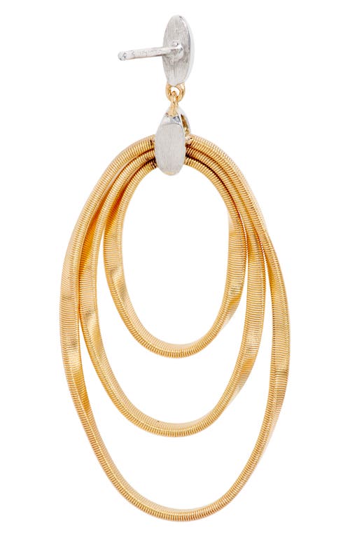 Marco Bicego Marrakech Onde 18k Yellow Gold & Diamond Concentric Earrings In White Gold/yellow God
