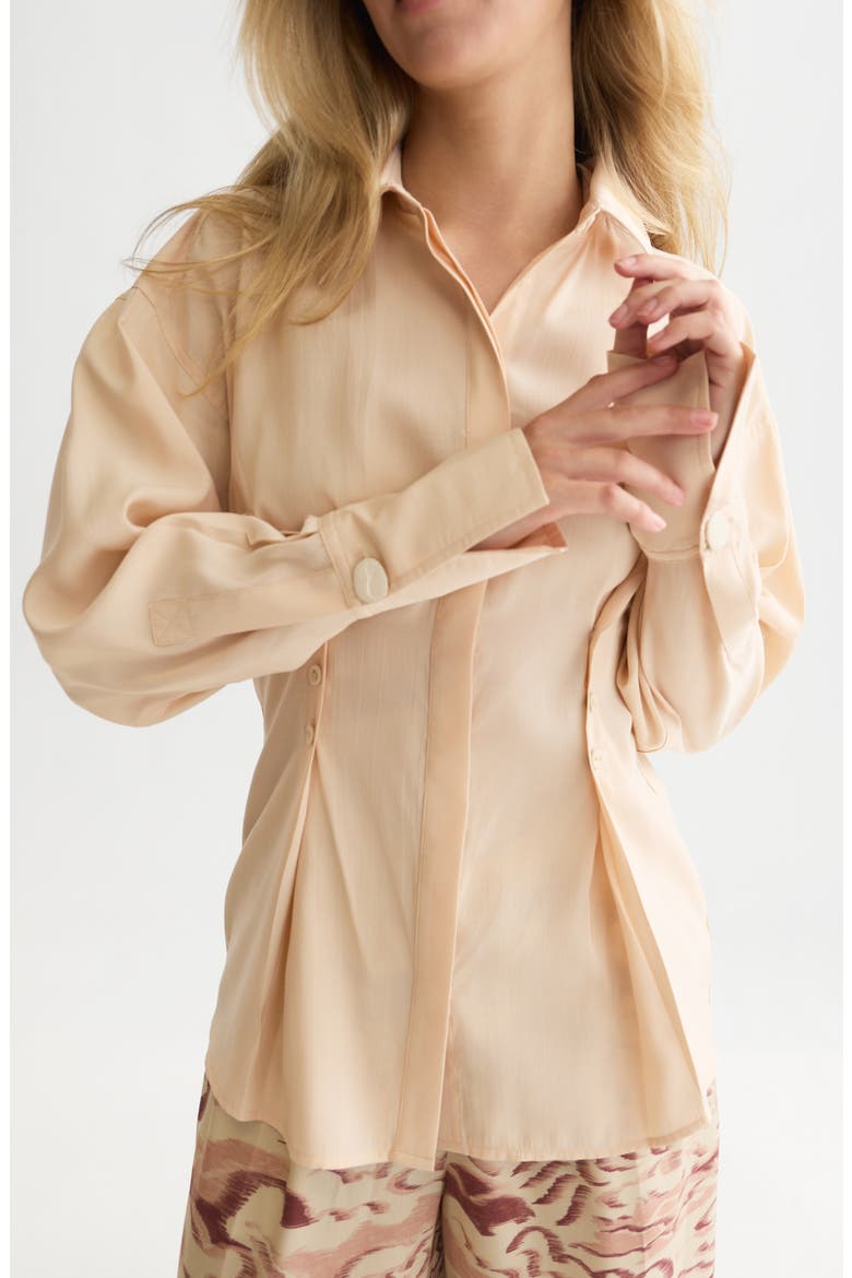 Button Waist Shirt, Alternate, color, SHIFTING SAND