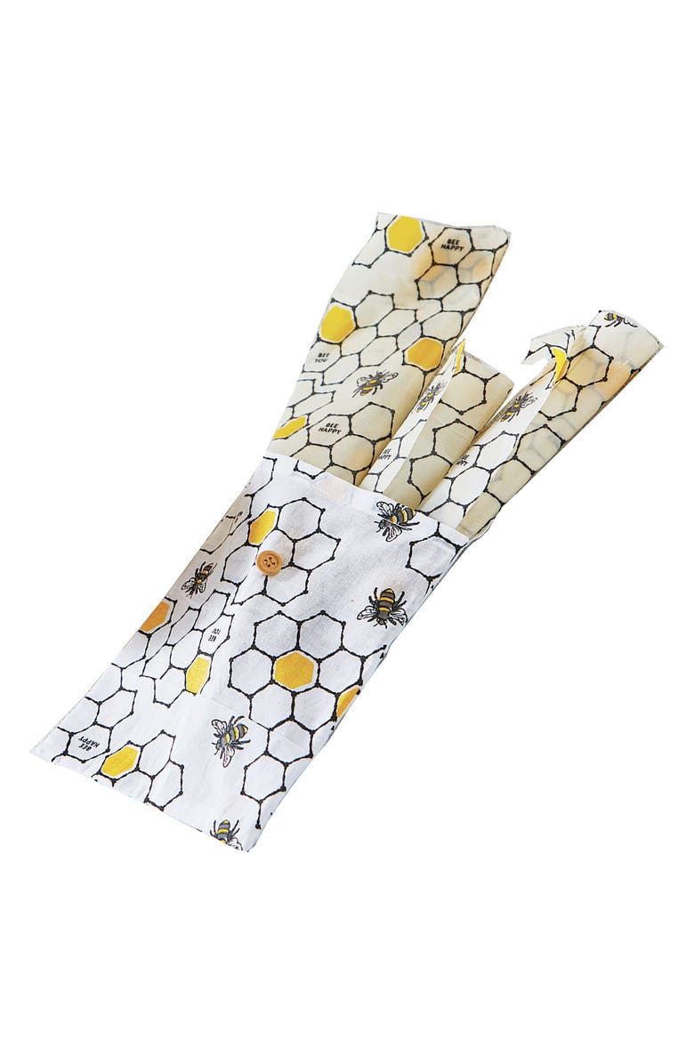 tag Bee Happy 3-Pack Beeswax Food Wraps, Main, color, 