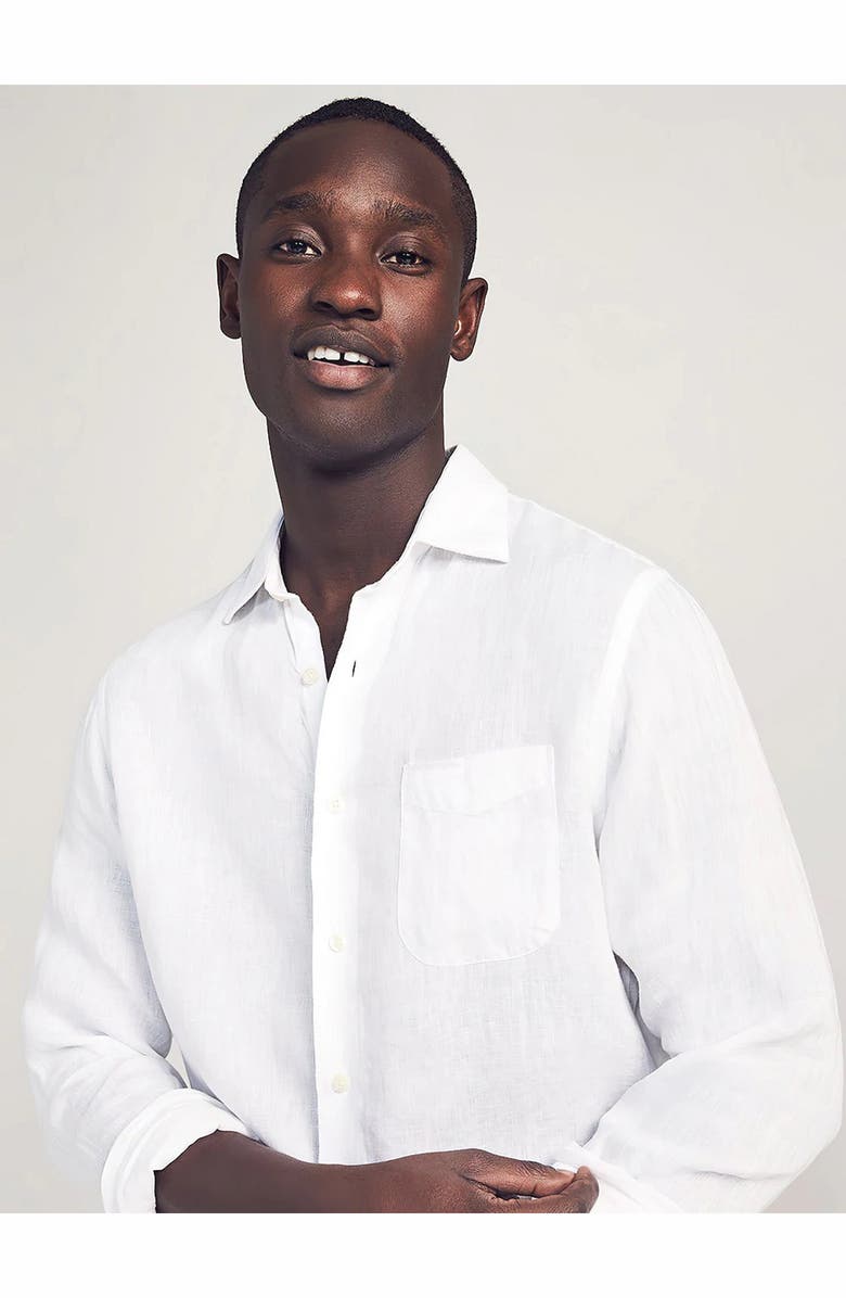 Faherty Laguna Linen Button-Up Shirt, Alternate, color, 