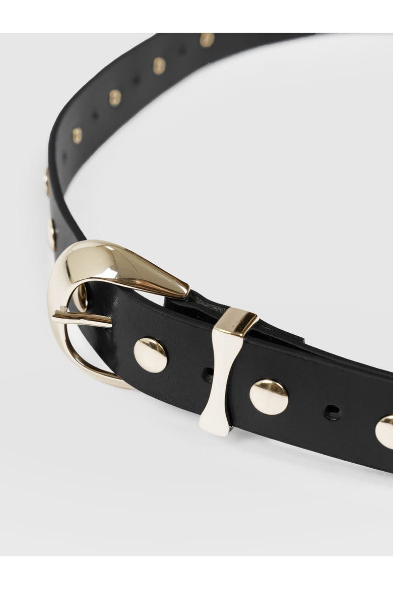 Roxie Studded Belt, Alternate, color, Black/Gold