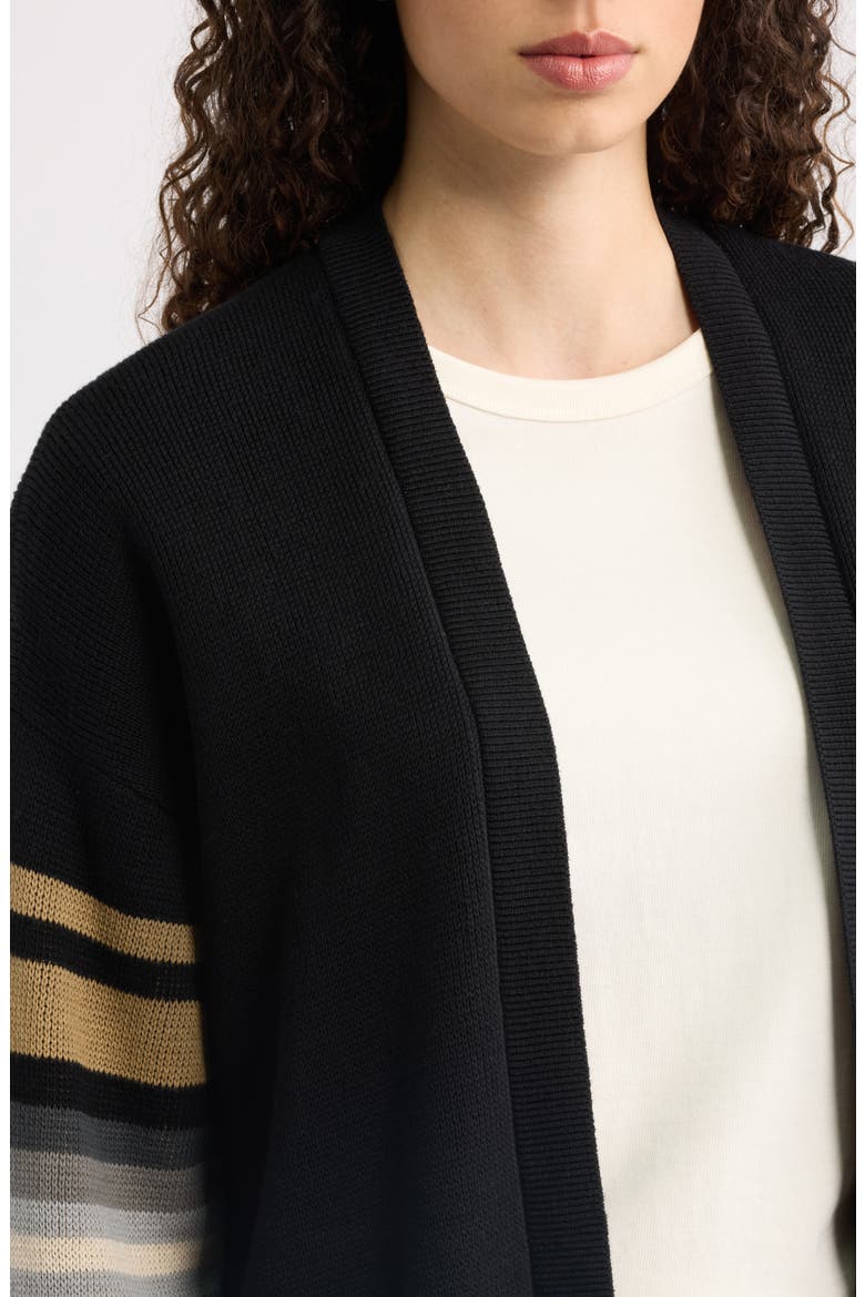 Sierra Springs Open Front Cardigan, Alternate, color, BLACK MIX