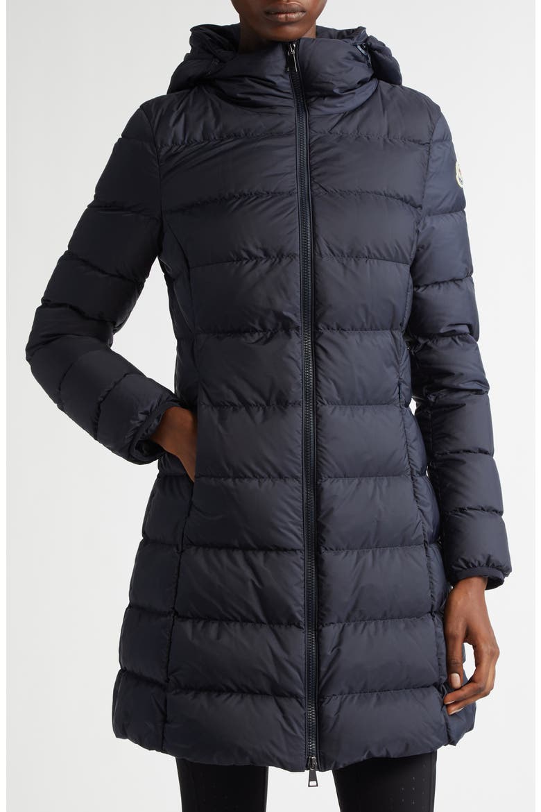 Gie Water Resistant Down Long Coat, Main, color, BLUE