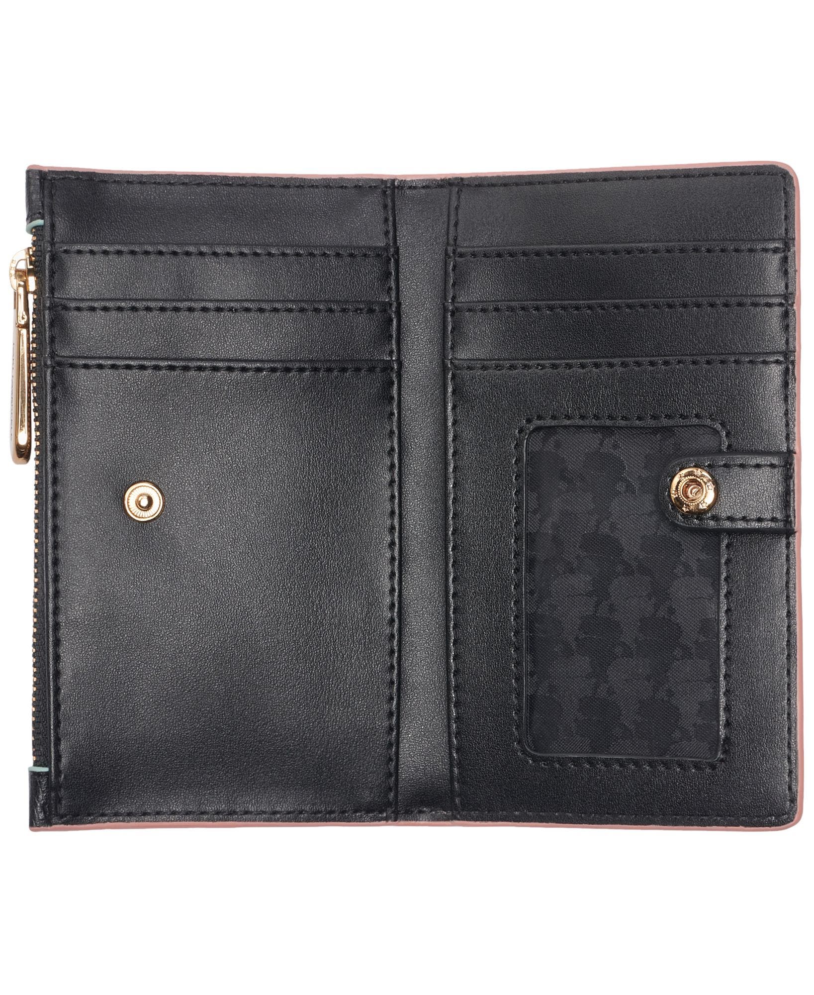 Small Wallet with Pins, Alternate, color, Black/Gold