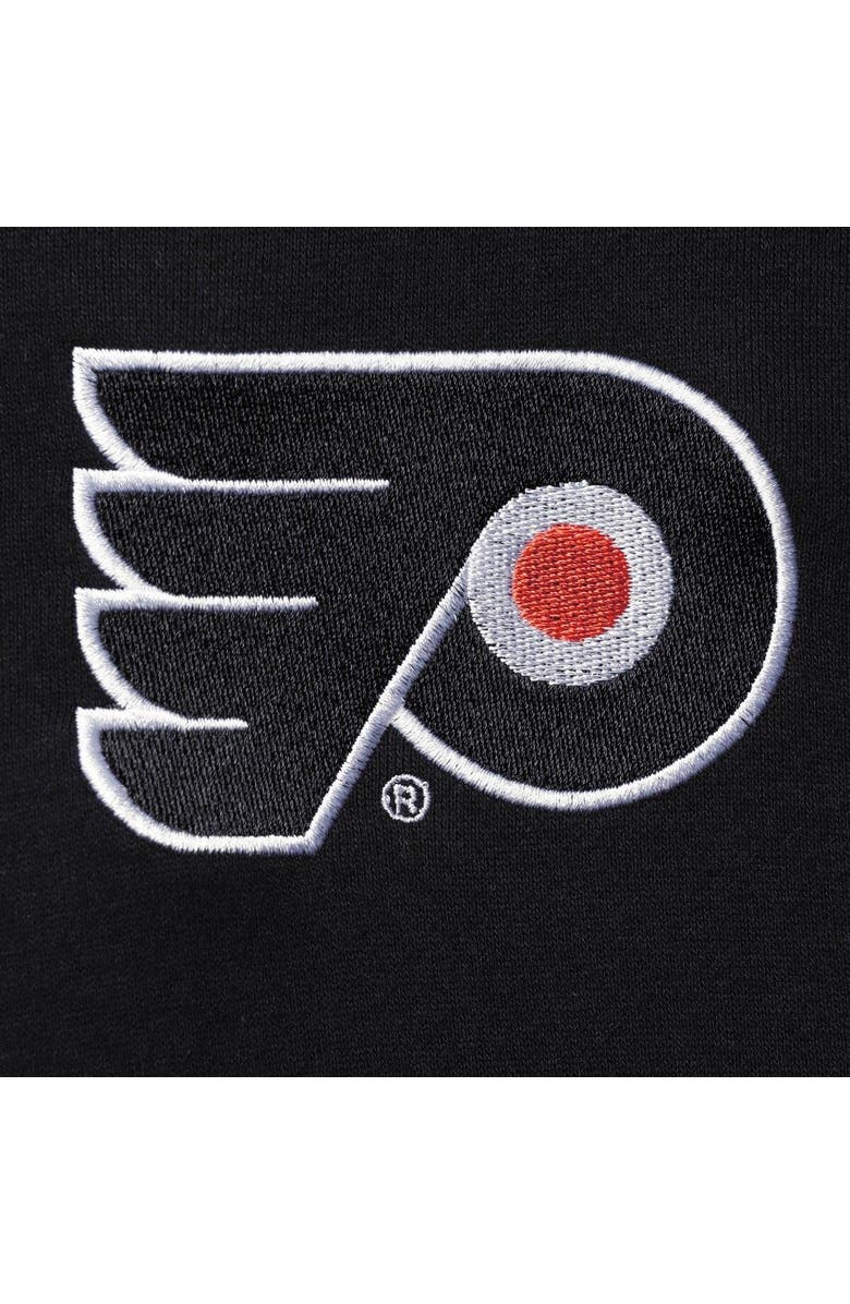 STARTER Men's Starter Black/Orange Philadelphia Flyers Playoffs Color Block Full-Zip Hoodie, Alternate, color, 