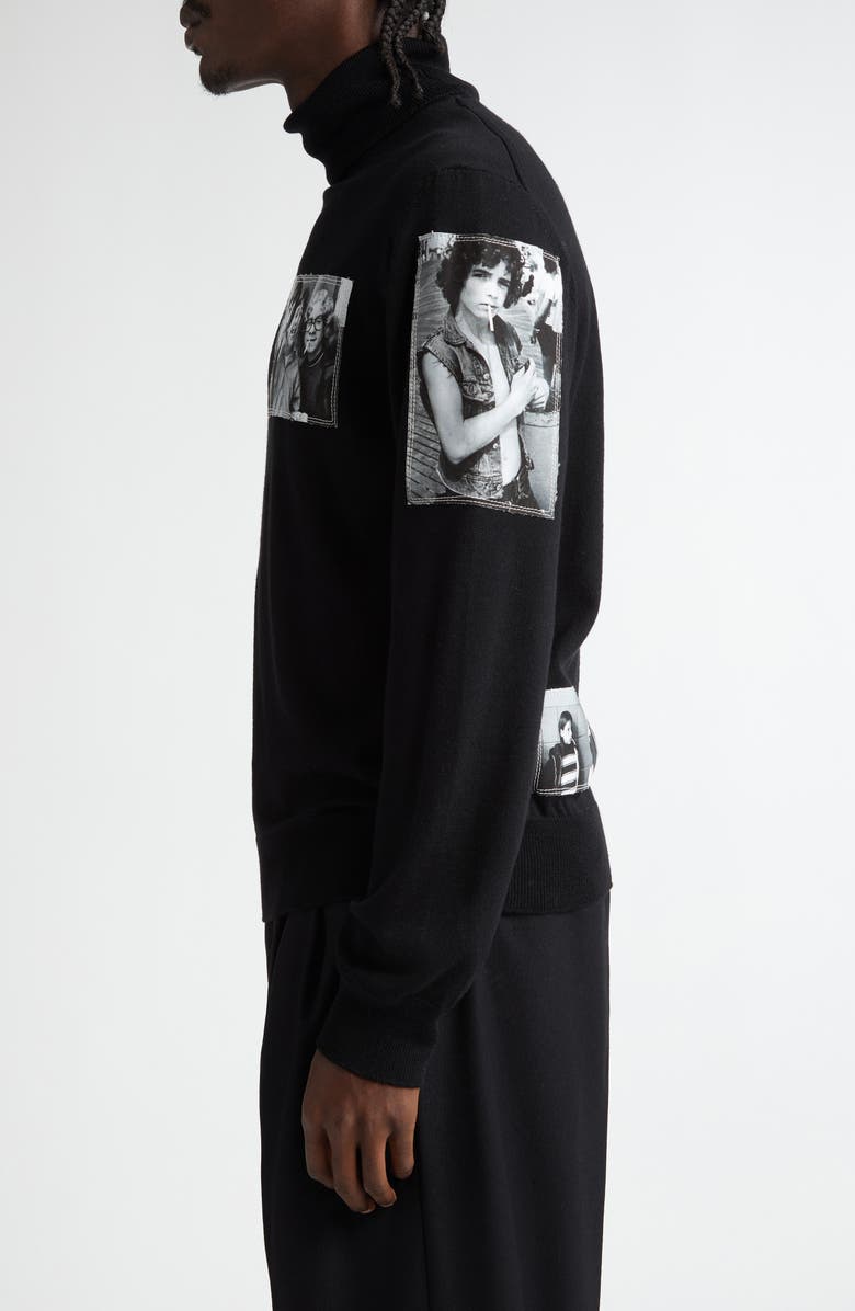 Joseph Szabo Photo Patch Wool Turtleneck Sweater