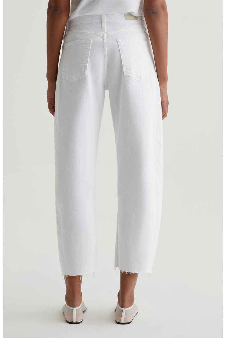 Hattie Raw Hem High Waist Ankle Barrel Leg Jeans, Alternate, color, GALLERY WHITE