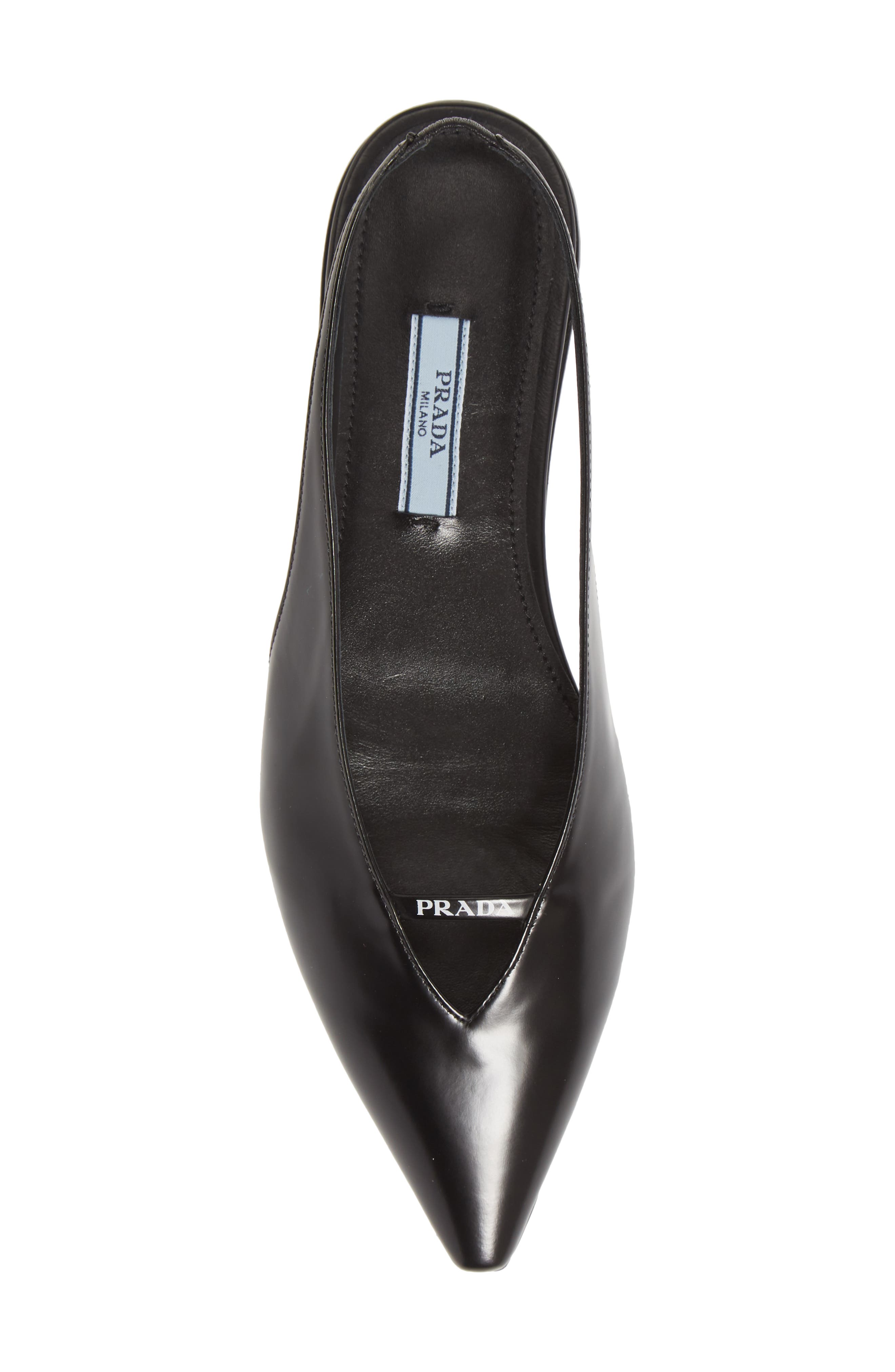 Prada Slingback Pointy Toe Flat, Alternate, color, 