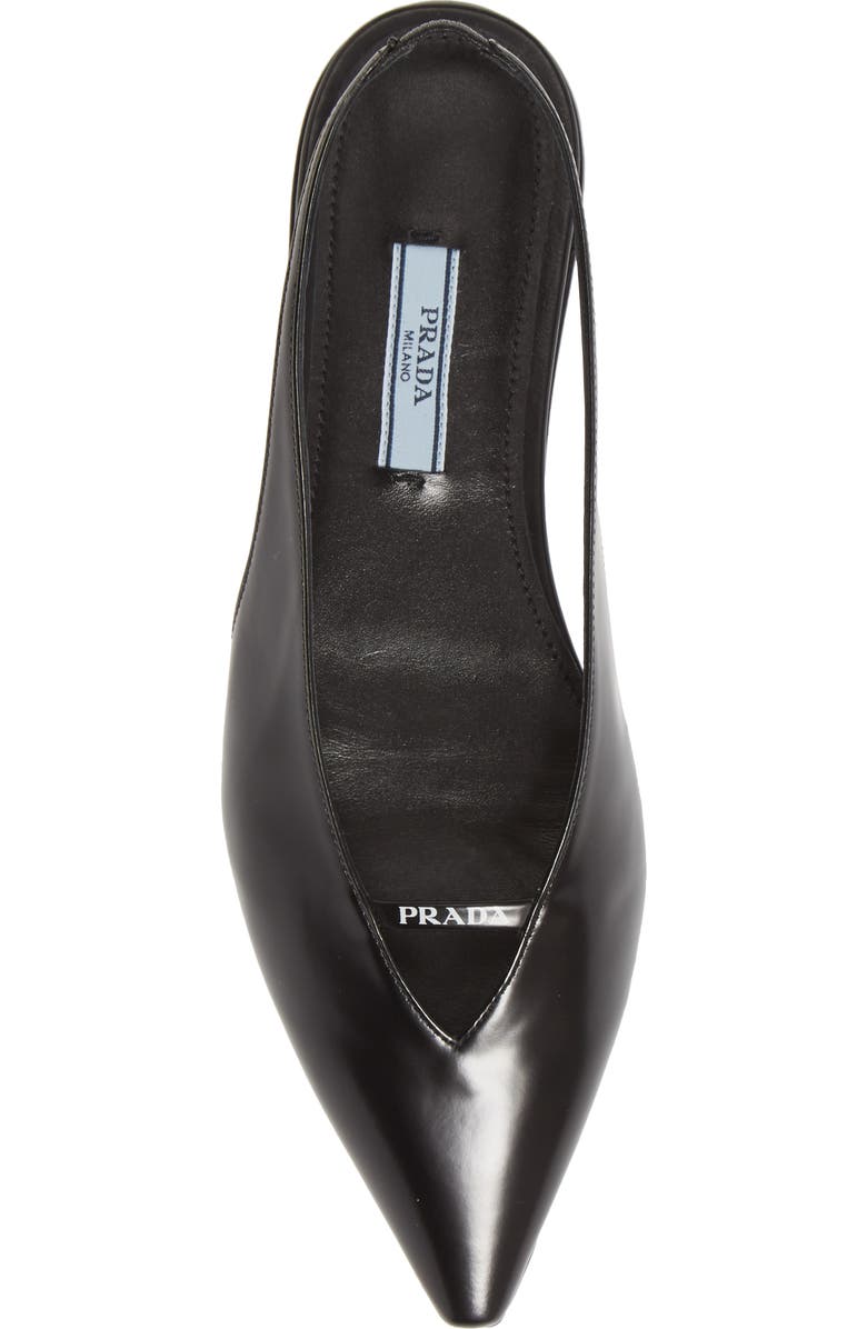 Prada Slingback Pointy Toe Flat, Alternate, color,