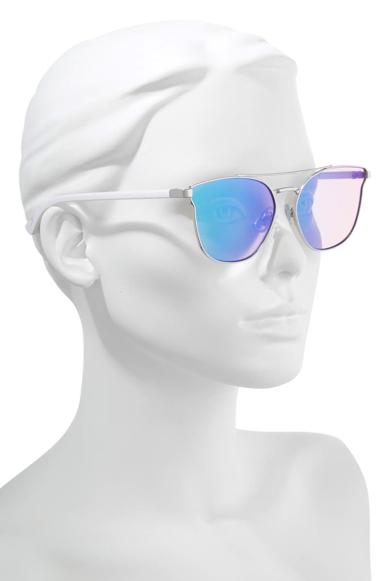 BP. 56mm Flat Mirrored Aviator Sunglasses, Alternate, color, 