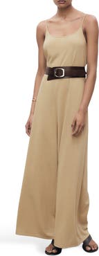 MANGO Sleeveless Wide Leg Jumpsuit