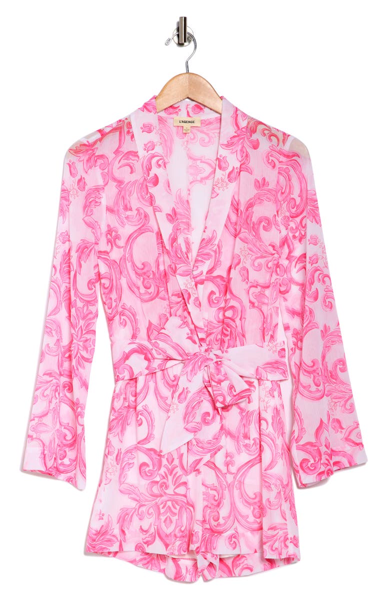 L'AGENCE Arabell Long Sleeve Romper, Alternate, color, 