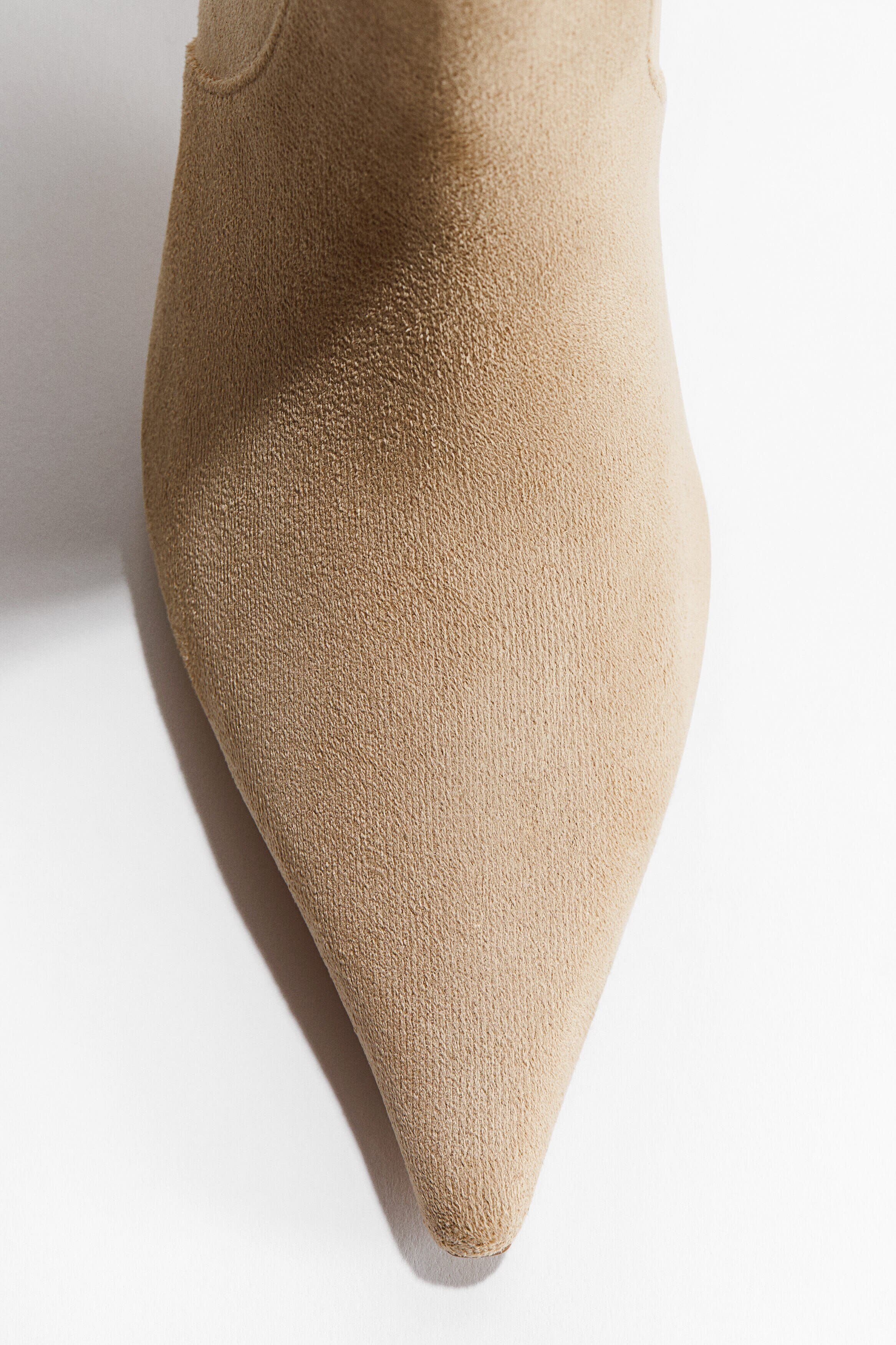 H&M Knee-high Boots, Alternate, color, Beige