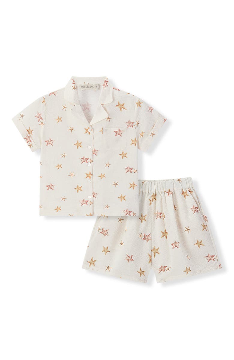 Milkbarn Button-up Two Piece Set, Main, color, Starfish Dreams