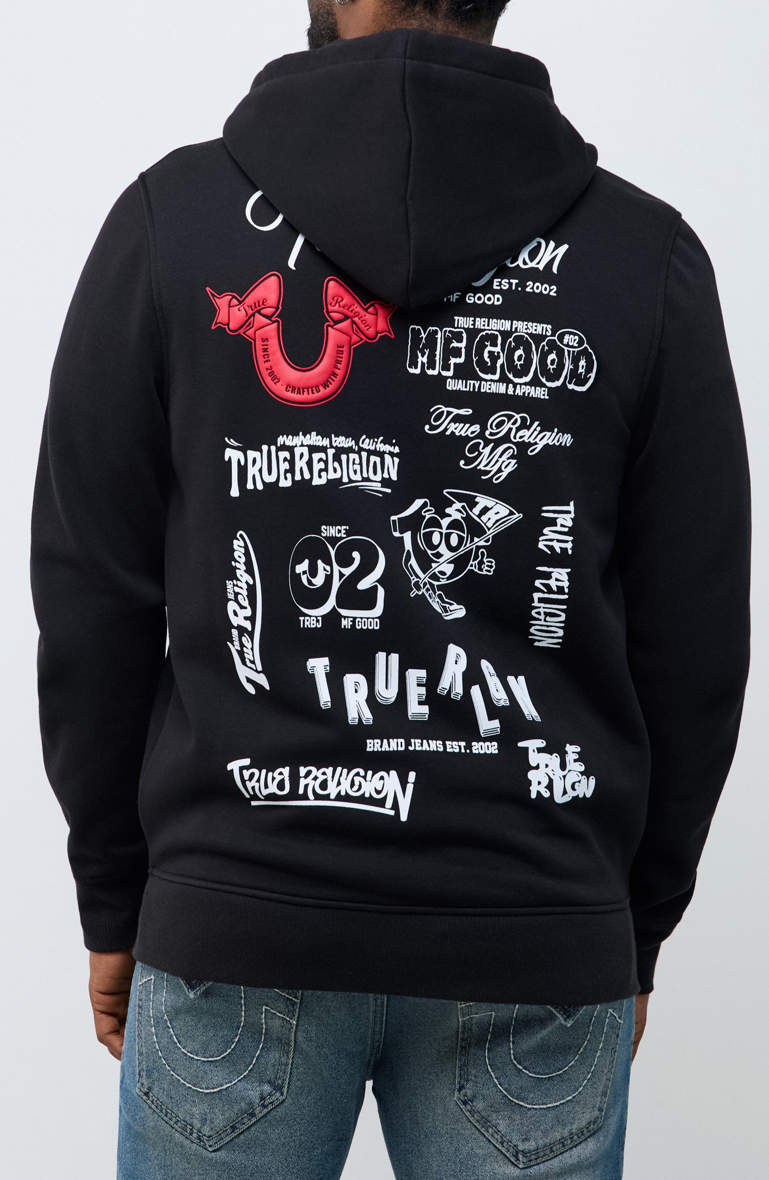 True Religion Ribbon Sketch Full Zip Hoodie (Men) | Nordstromrack