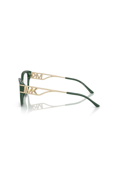Michael Kors 54mm Square Optical Glasses In Green