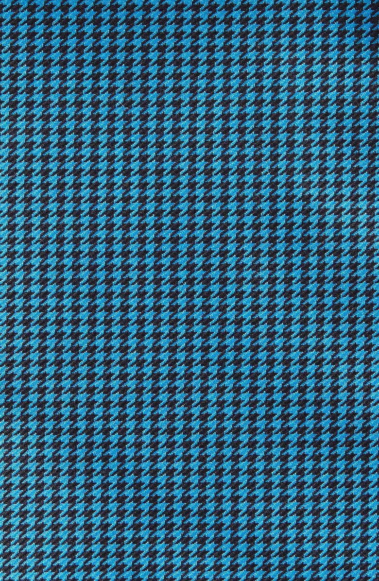 CLIFTON WILSON Houndstooth Cotton Pocket Square, Alternate, color, Blue