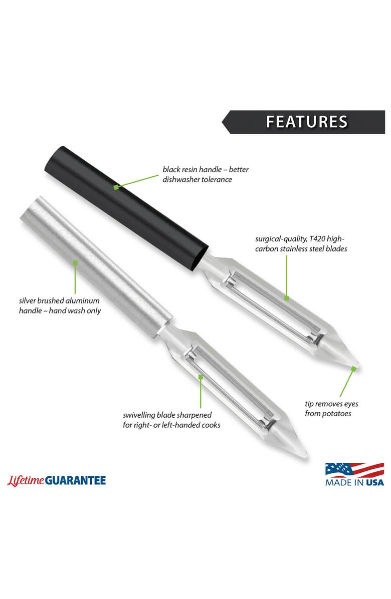 Rada Cutlery 1.75-Inch Swivel Vegetable Peeler, Alternate, color, Black