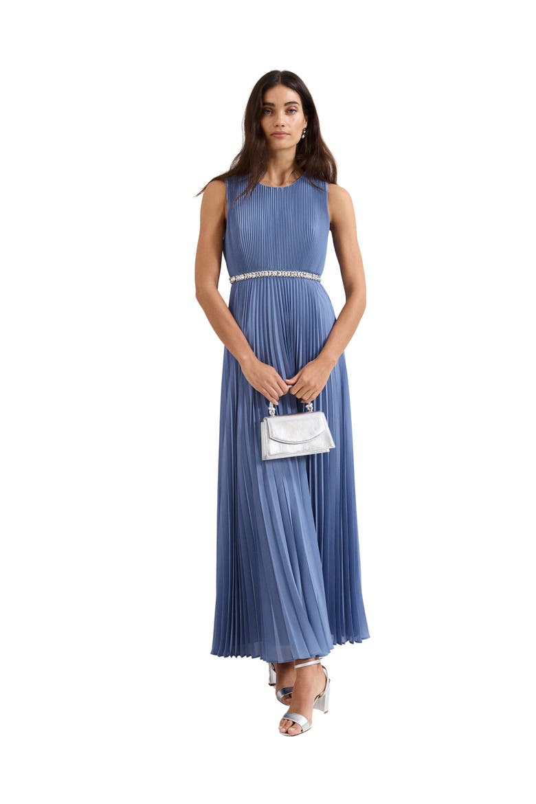 anora blue dress Effortless Comfortable Midi 30% cotton ANORA - Long-Sleeve Square Neck