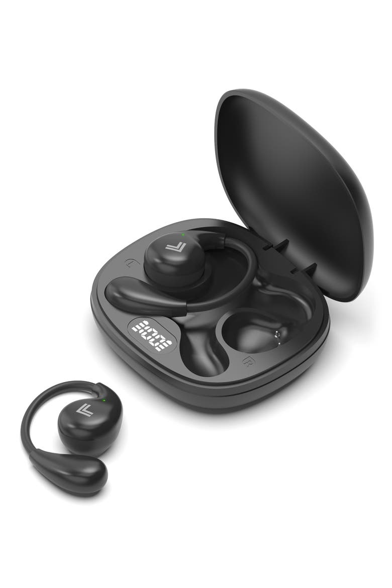 Wing Tone Open Ear Wraparound True Wireless Earbuds, Alternate, color, BLACK