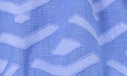 Vince Camuto Jacquard Off The Shoulder Bubble Sleeve Top In Serene Sky