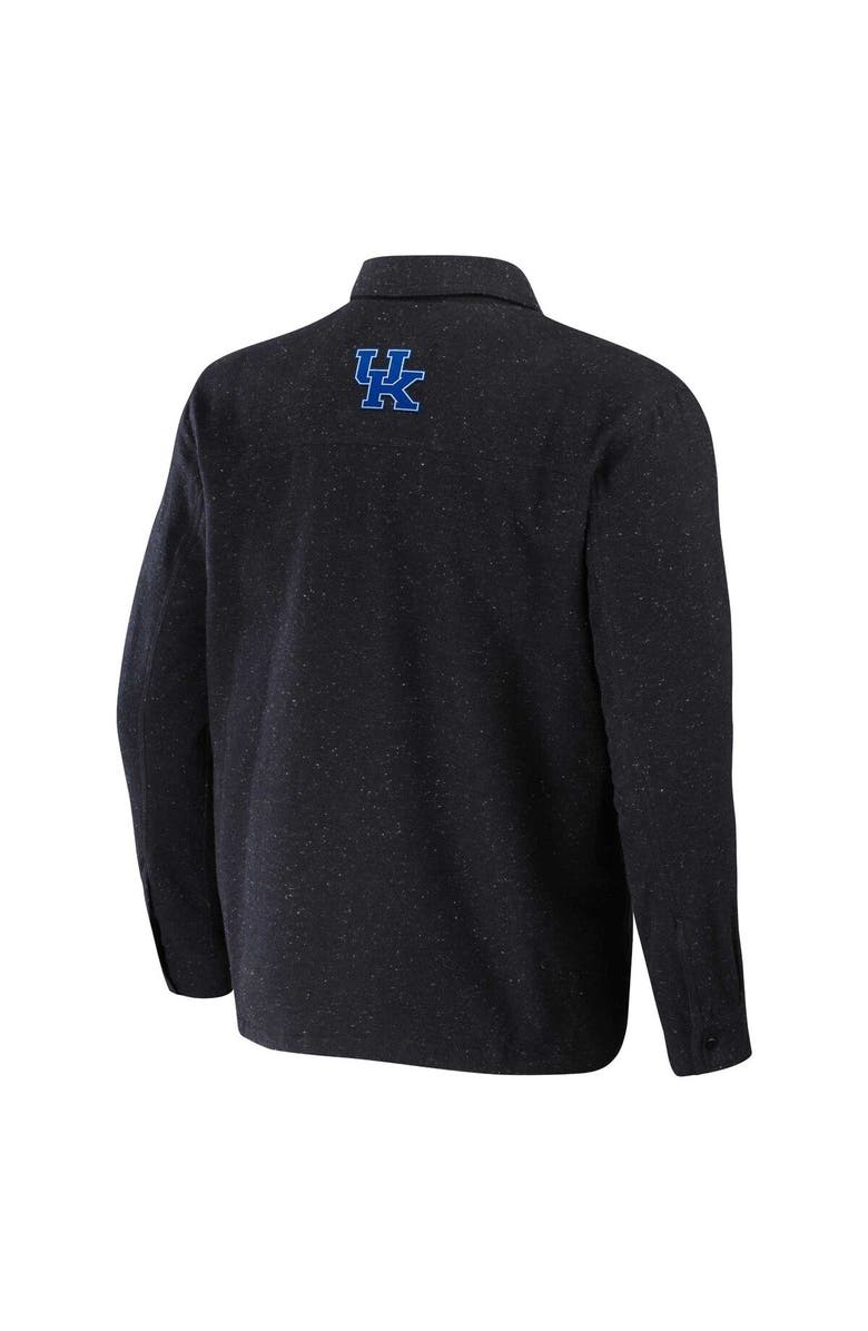 Darius Rucker Collection by Fanatics Men's Darius Rucker Collection by Fanatics Heather Charcoal Kentucky Wildcats Sherpa-Lined Full-Snap Shacket, Alternate, color, Heather Charcoal
