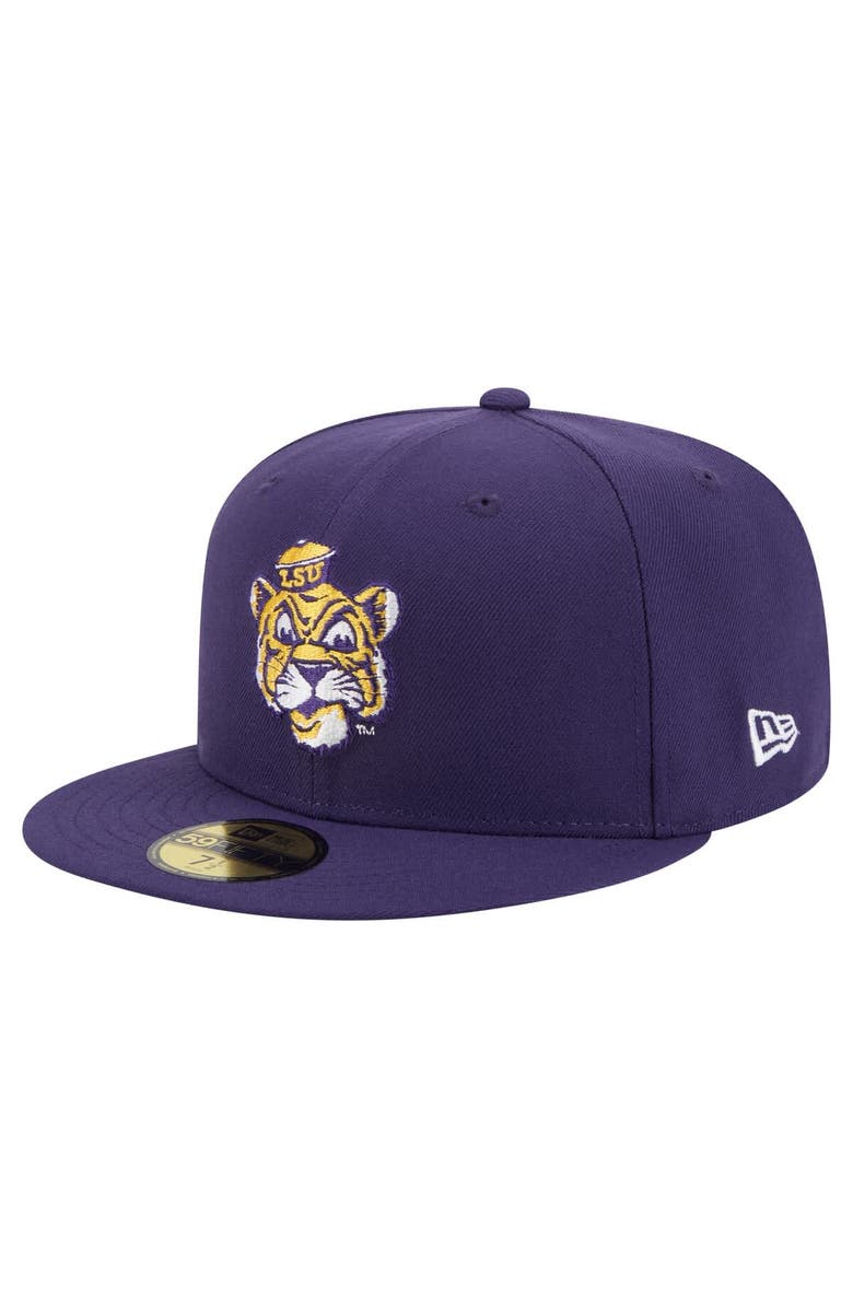 New Era Men's New Era Purple LSU Tigers Vault 59FIFTY Fitted Hat, Main, color, 