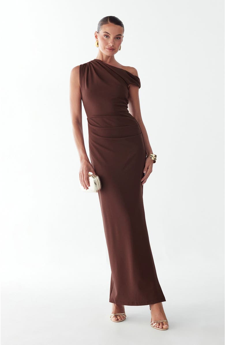 ST MRLO Raye Maxi Dress, Alternate, color, Chocolate