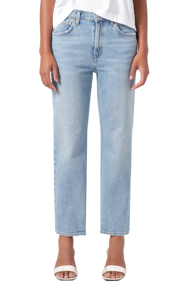 Valen Mid Rise Ankle Straight Leg Jeans, Main, color, FORMULA