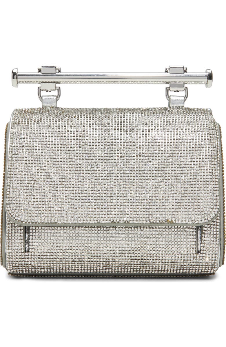 ALDO Bling Chic Top Handle Handbag, Main, color, Silver