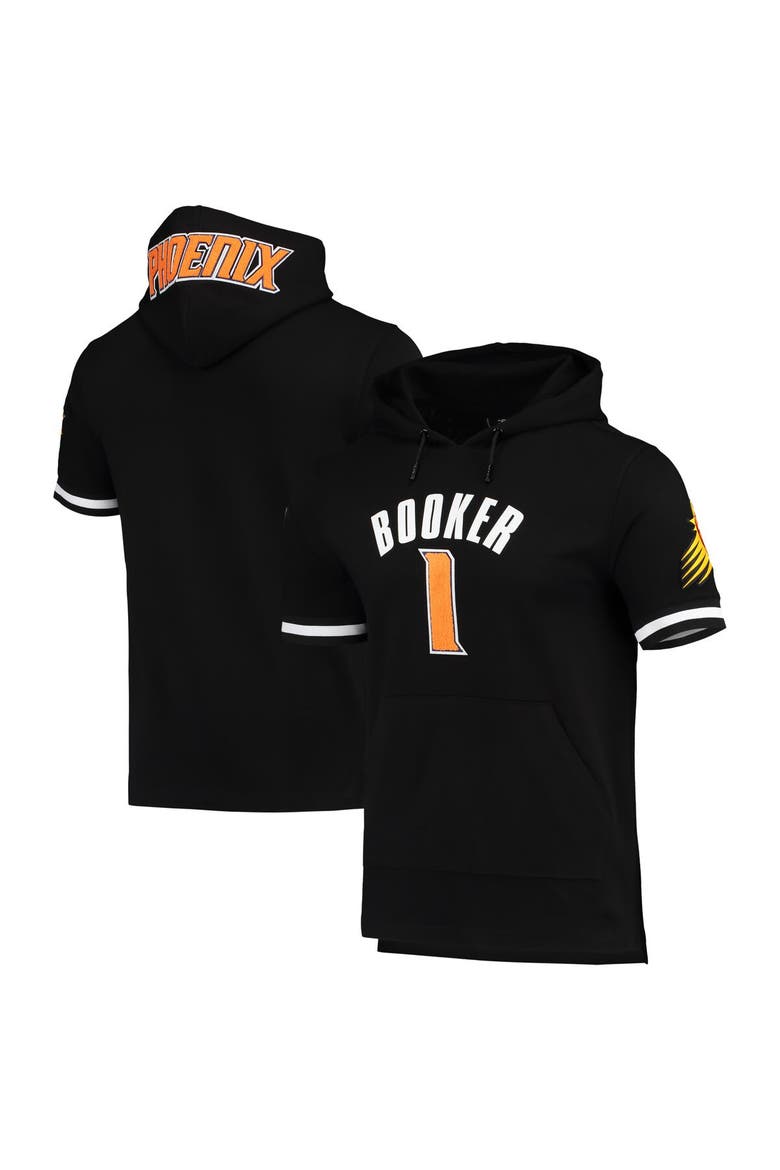 Men's Pro Standard Devin Booker Black Phoenix Suns Name & Number Short Sleeve Pullover Hoodie, Main, color, Black