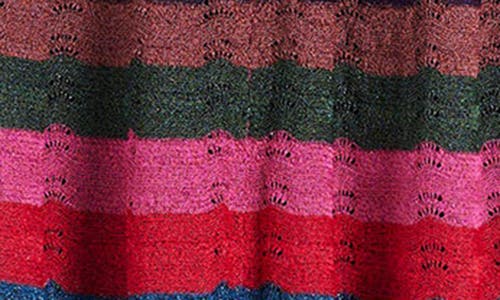 Boden Metallic Wave Long Sleeve Knit Dress In Multi