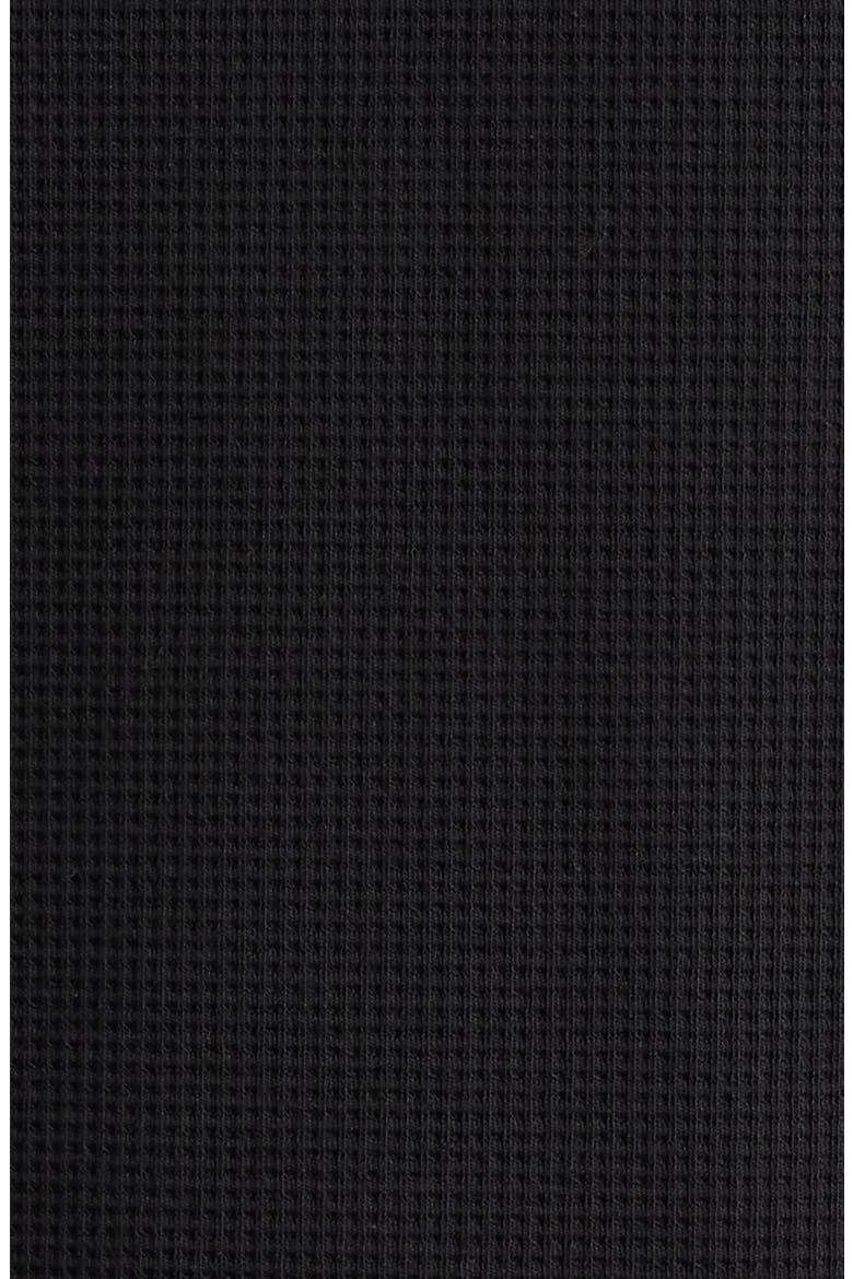 Waffle Quarter Zip Pullover, Alternate, color, BLACK