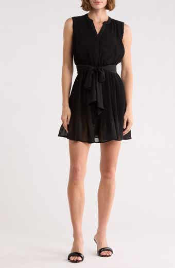 Sam Edelman Pleated Tie Waist Dress