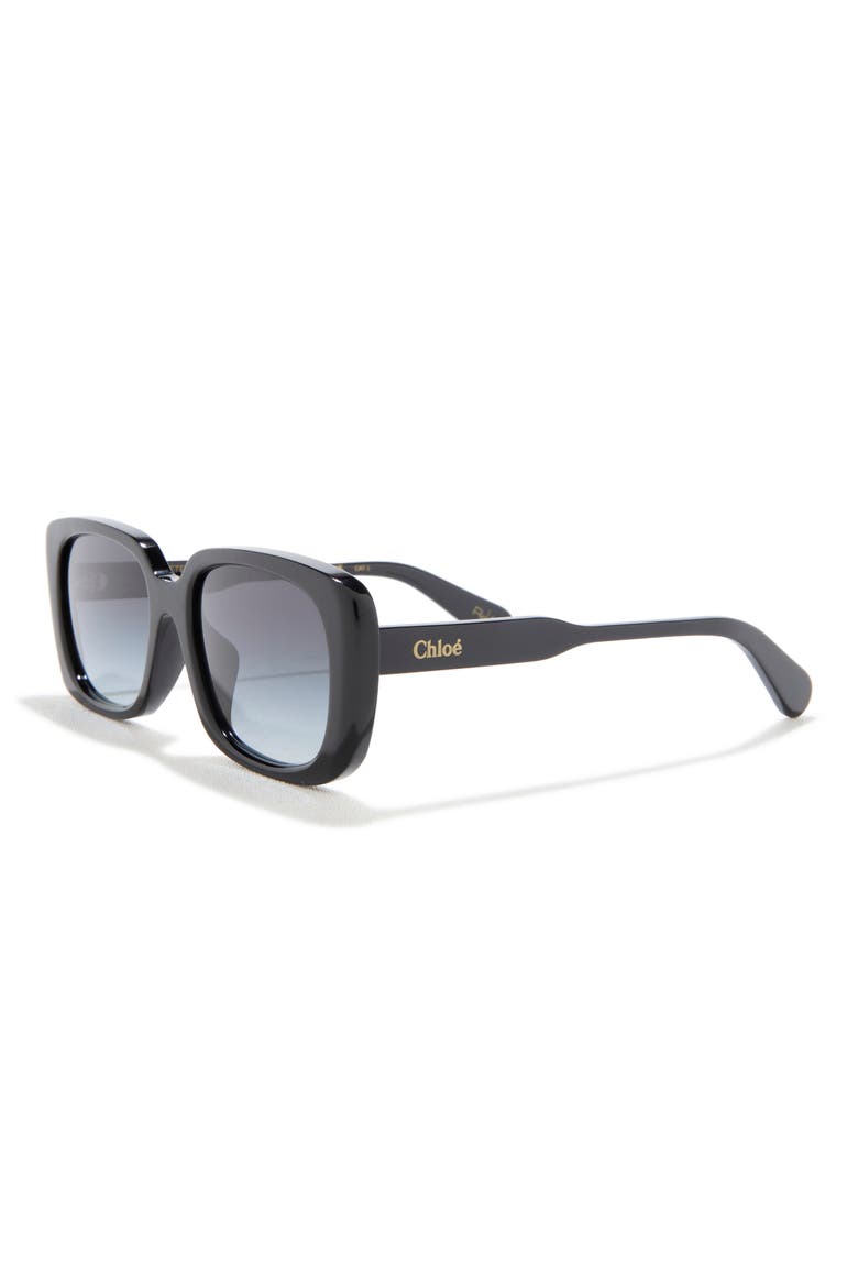 55mm Square Sunglasses, Alternate, color, BLACK BLACK GREY
