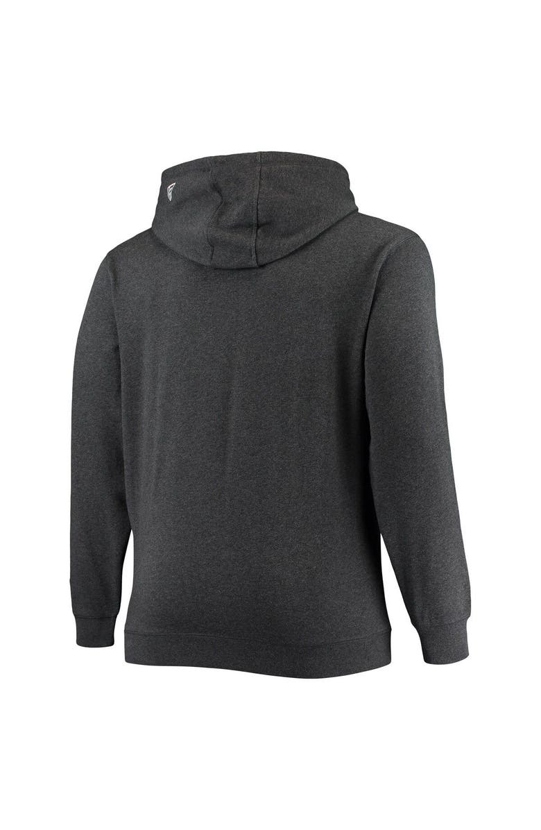 New Era Men's New Era Charcoal Cleveland Browns Big & Tall Primary Logo Pullover Hoodie, Alternate, color, Heather Charcoal