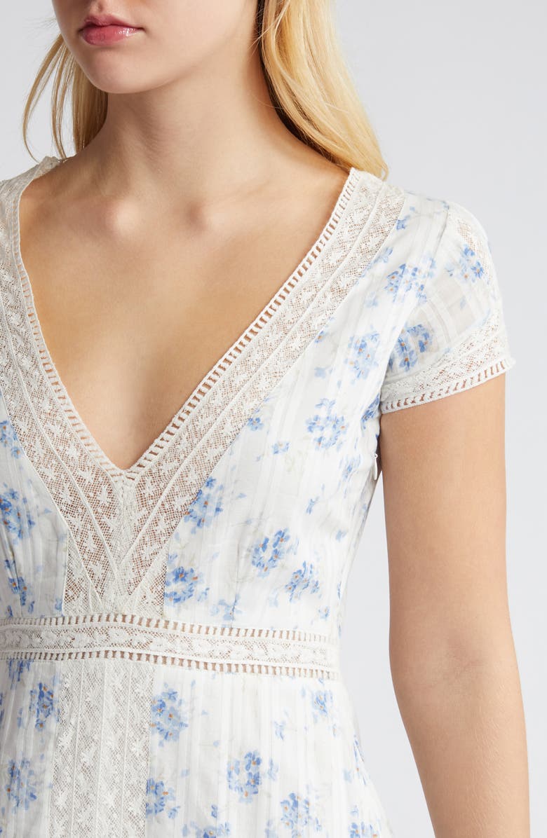 LoveShackFancy Vermella Short Sleeve Cotton Maxi Dress, Alternate, color, 