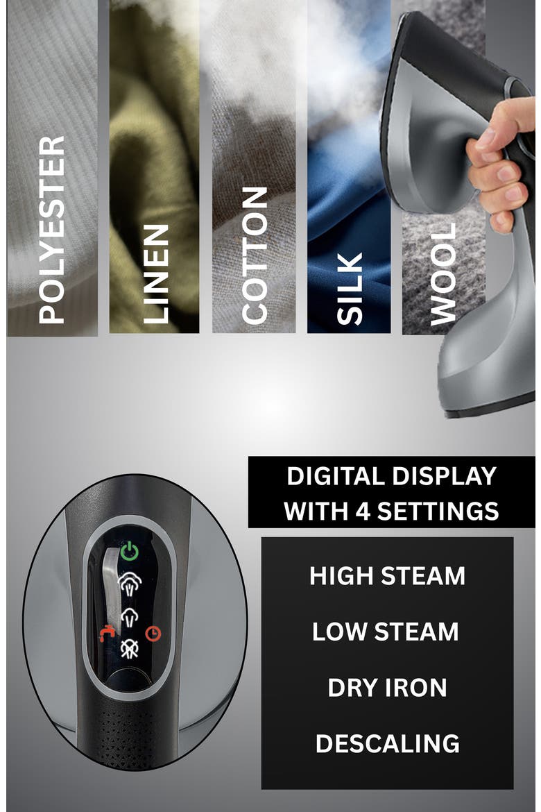 DuoPress XL Iron & Steamer, Alternate, color, GRAY