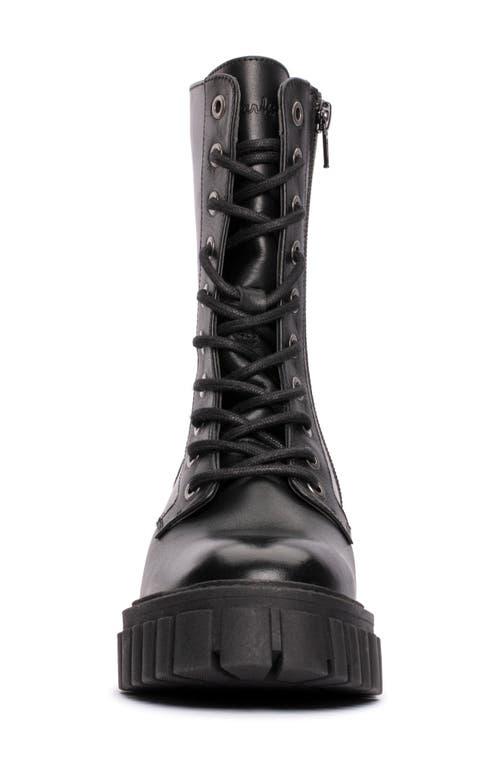 Clarks Page Lace Leather Boot In Black