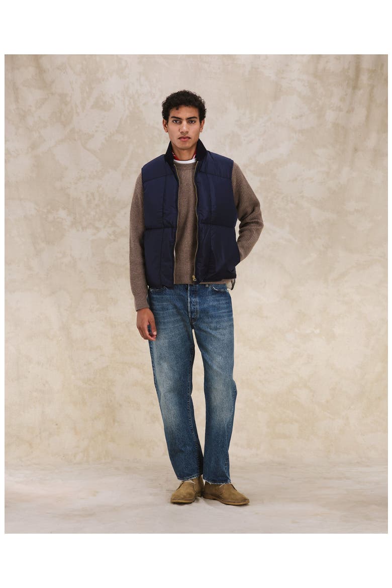Yellow Down Vest, Alternate, color, Blue