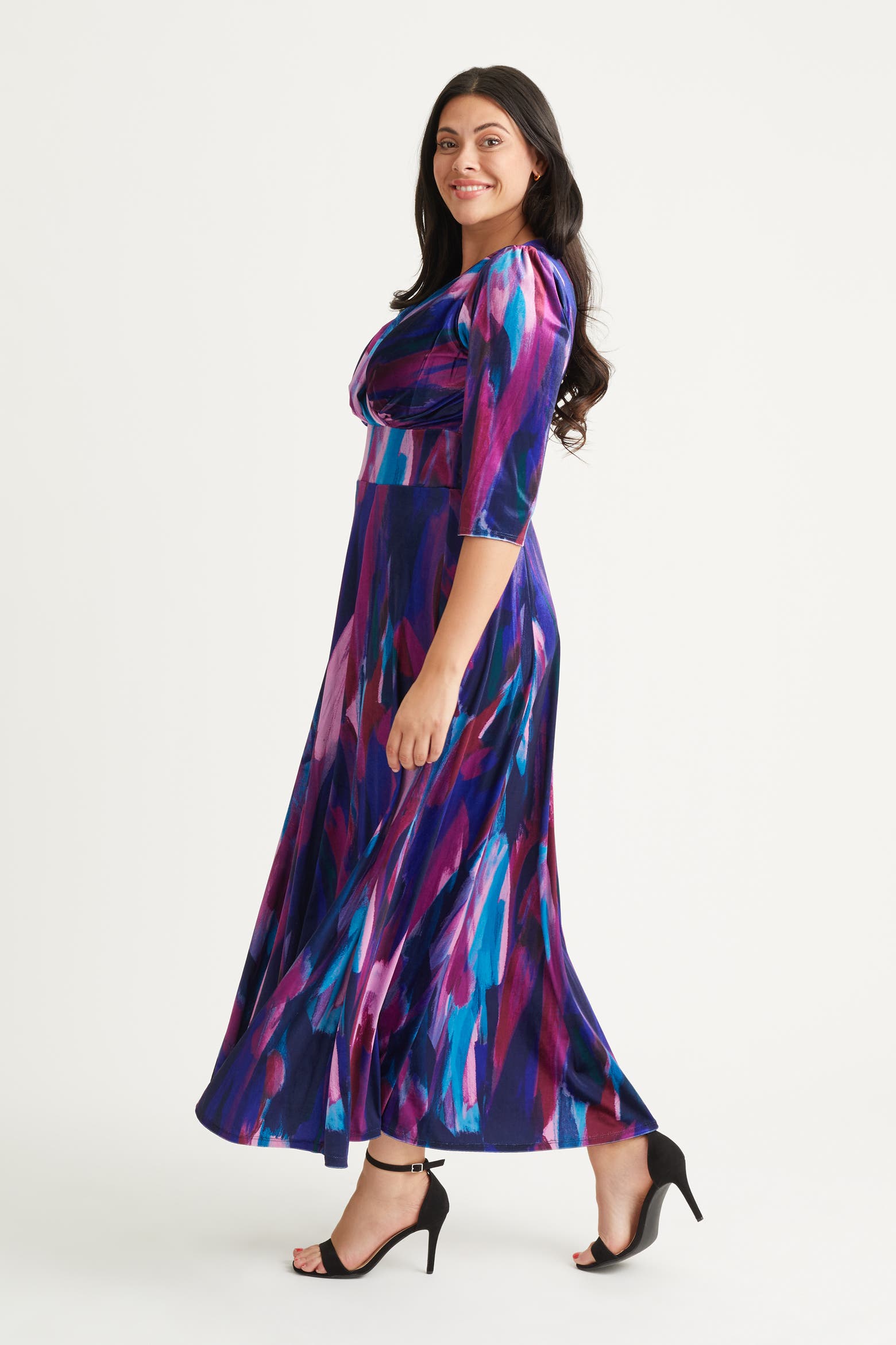 Abstract Calculation Scarlett & Jo Verity Abstract Print Maxi Gown (Women) | Nordstrom