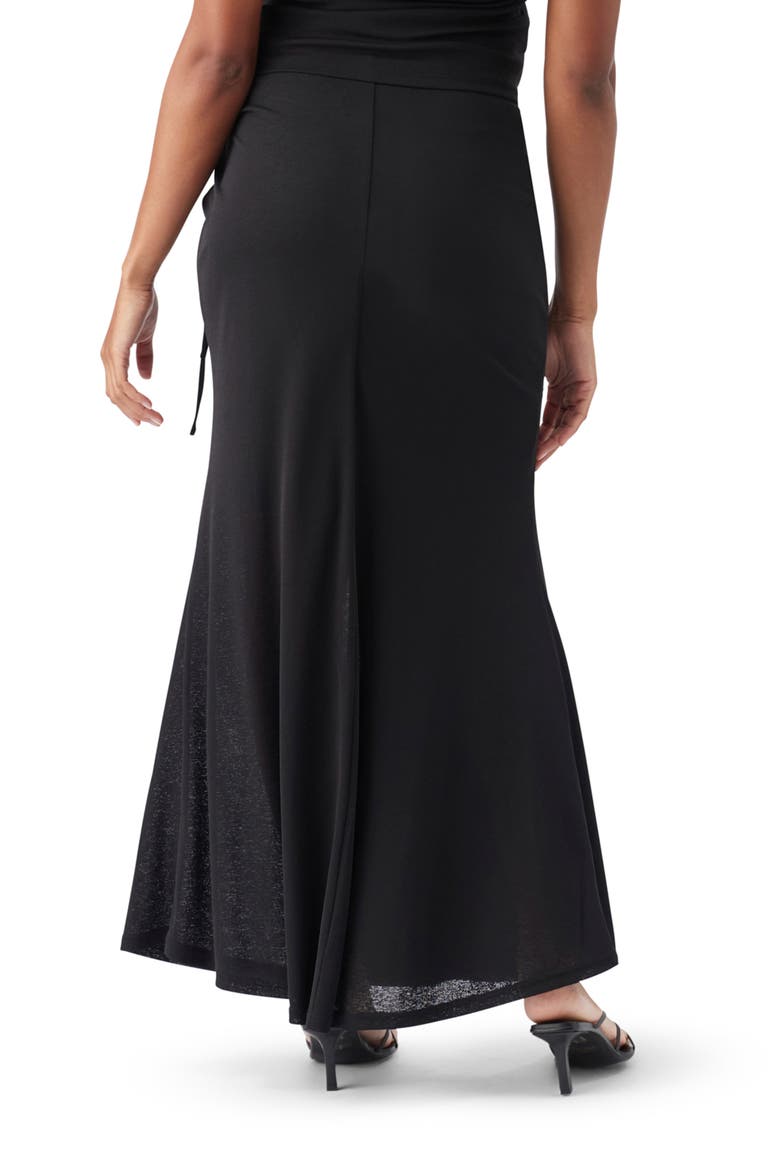 Rhi Mock Wrap Skirt, Alternate, color, Black