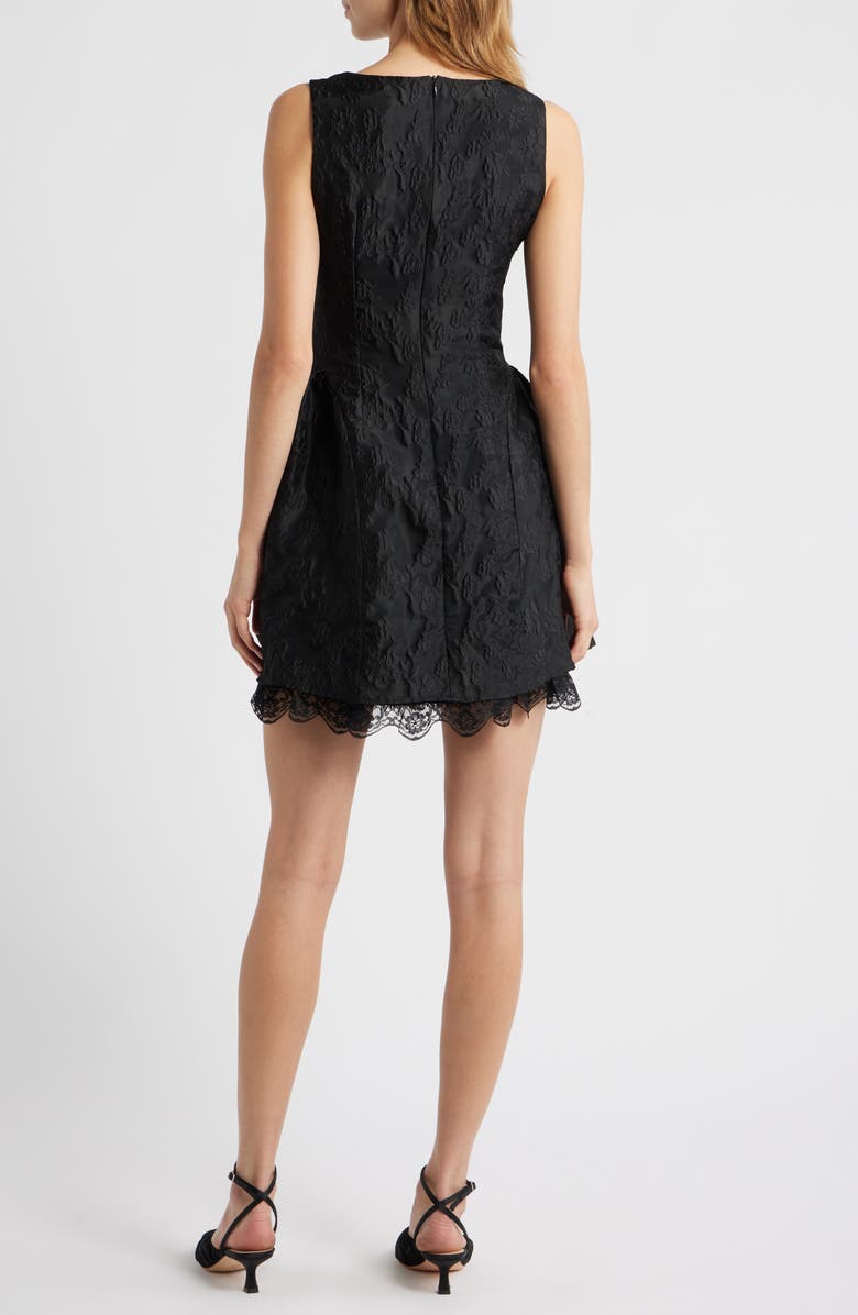 Sister Jane Screenplay Floral Jacquard Cocktail Dress, Alternate, color, Black