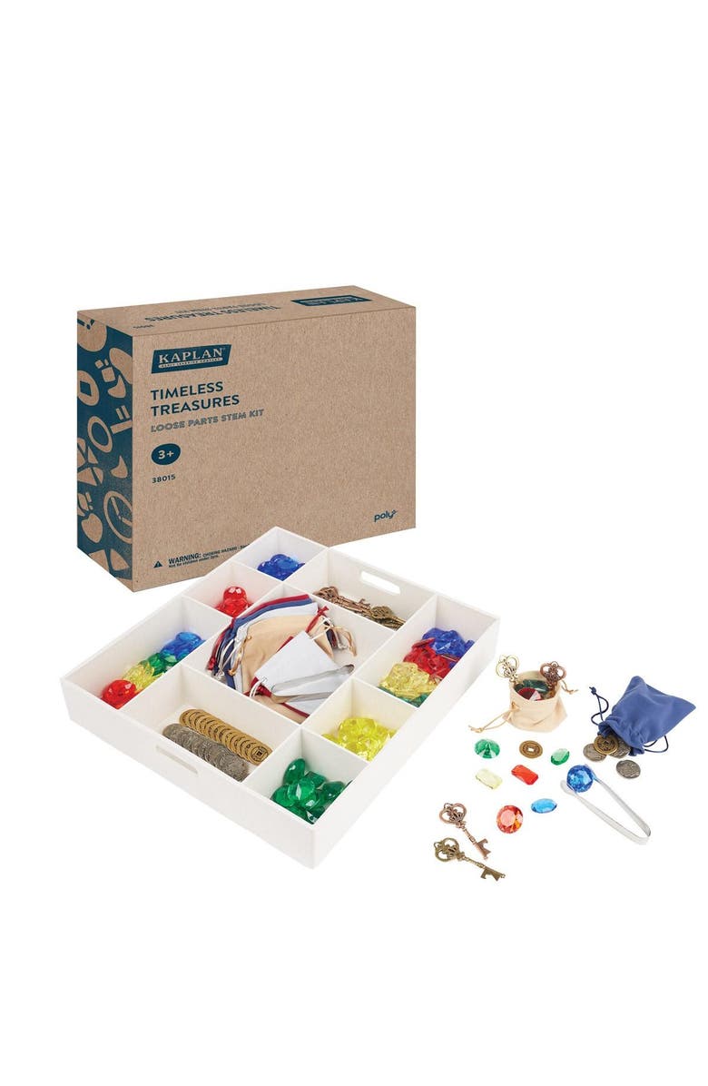 Kaplan Early Learning Company Timeless Treasures Loose Parts STEM Kit, Main, color, White